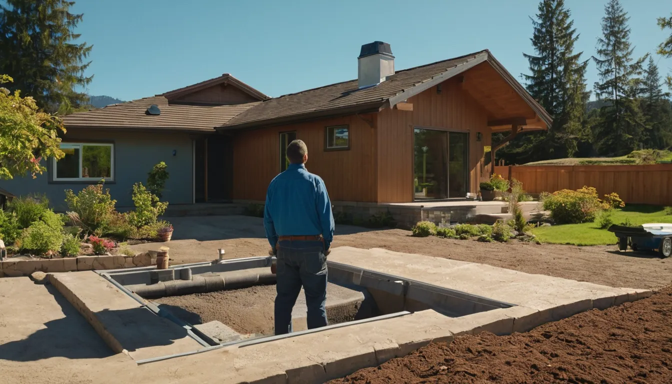 A friendly provider explaining a septic system repair to a homeowner in Salt Lake City